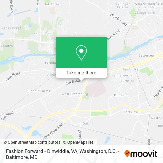 Fashion Forward - Dinwiddie, VA map