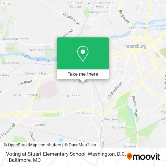 Voting at Stuart Elementary School map