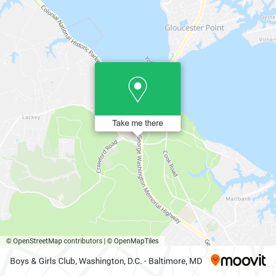 Mapa de Boys & Girls Club