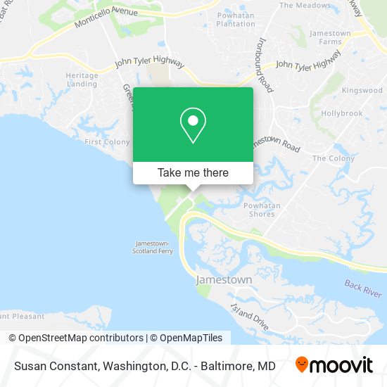 Susan Constant map