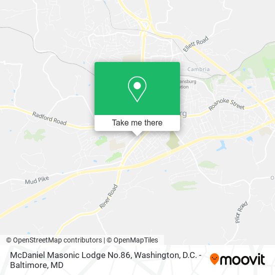 McDaniel Masonic Lodge No.86 map