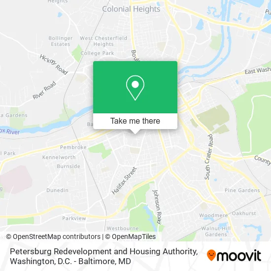 Petersburg Redevelopment and Housing Authority map