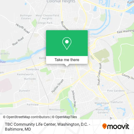 TBC Community Life Center map