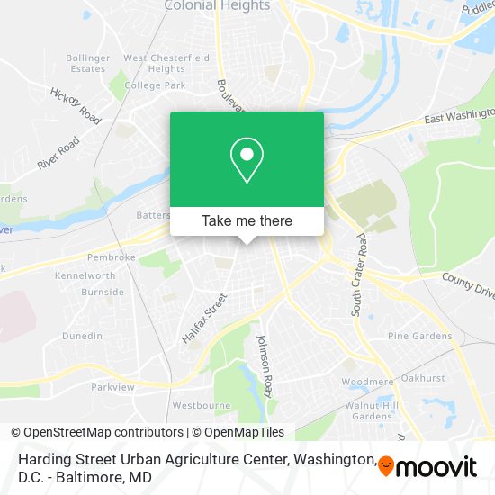 Harding Street Urban Agriculture Center map