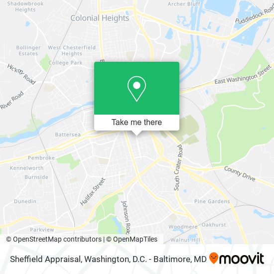 Mapa de Sheffield Appraisal