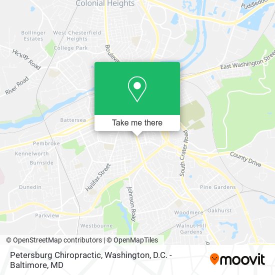 Petersburg Chiropractic map