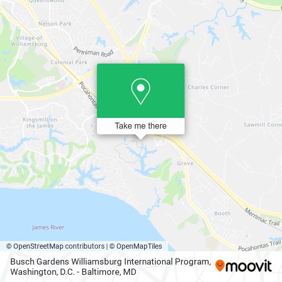 Busch Gardens Williamsburg International Program map