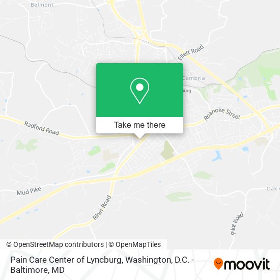 Pain Care Center of Lyncburg map