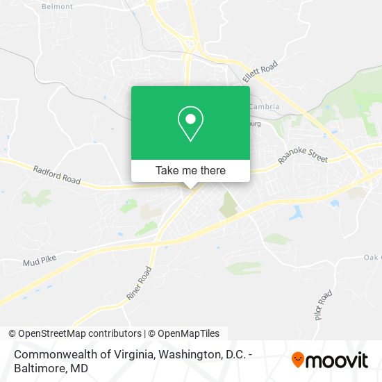 Mapa de Commonwealth of Virginia