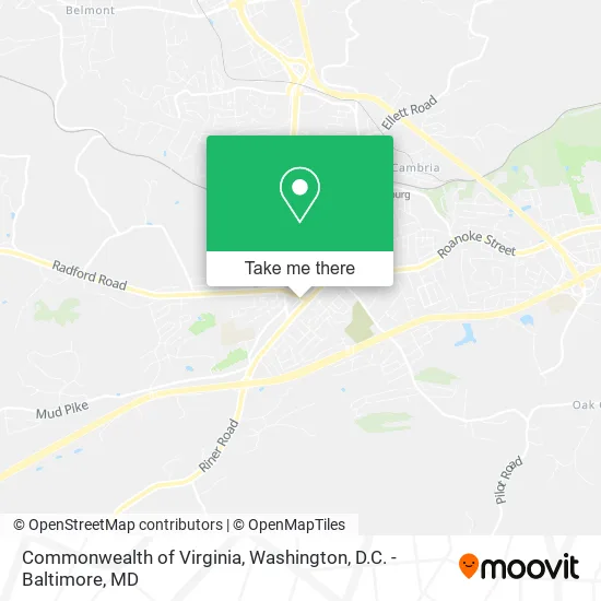 Commonwealth of Virginia map