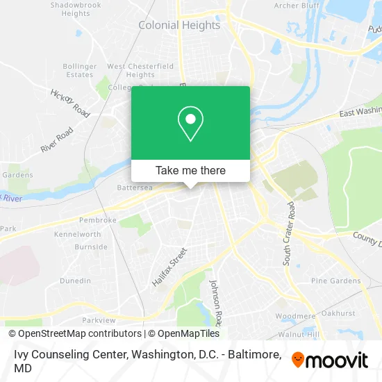 Mapa de Ivy Counseling Center