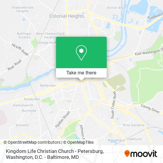 Mapa de Kingdom Life Christian Church - Petersburg