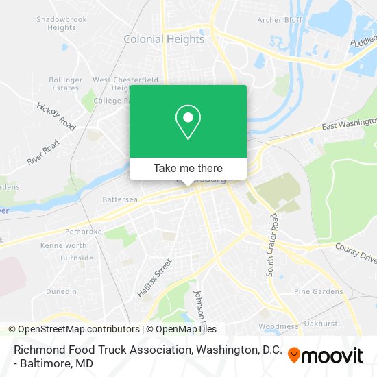 Richmond Food Truck Association map