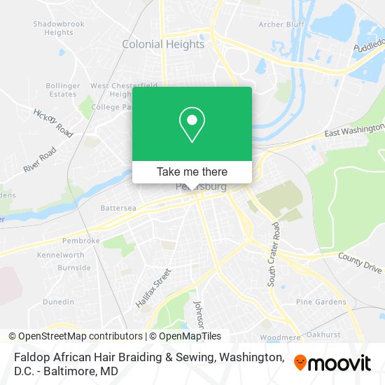 Mapa de Faldop African Hair Braiding & Sewing
