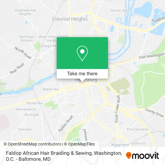Mapa de Faldop African Hair Braiding & Sewing