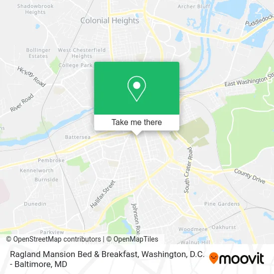 Ragland Mansion Bed & Breakfast map