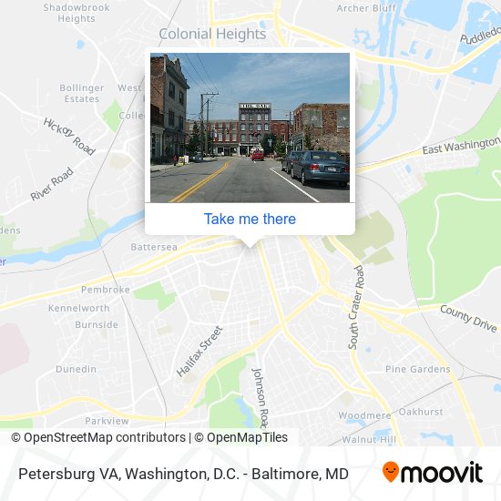 Petersburg VA map