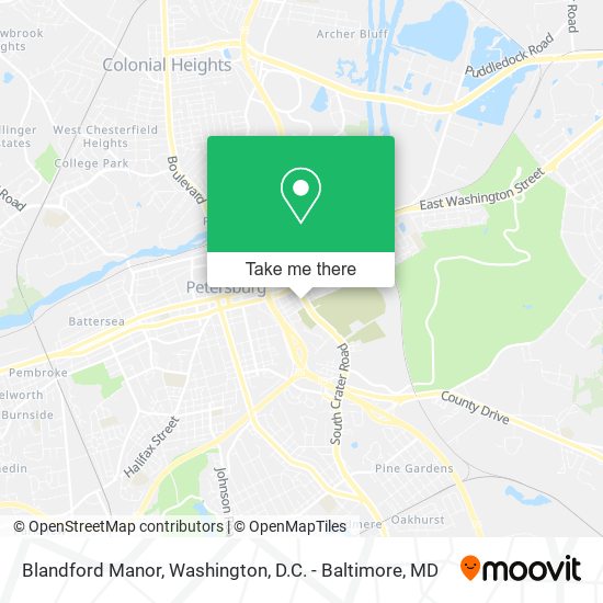 Blandford Manor map