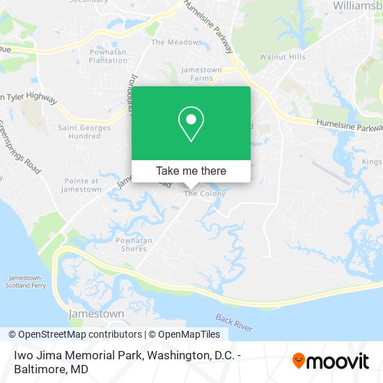 Iwo Jima Memorial Park map
