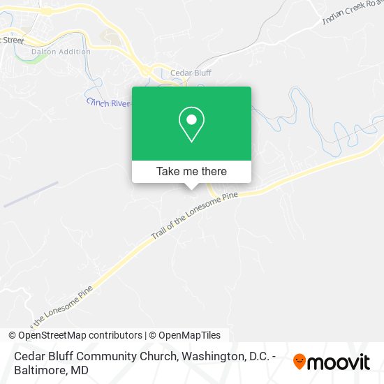 Cedar Bluff Community Church map