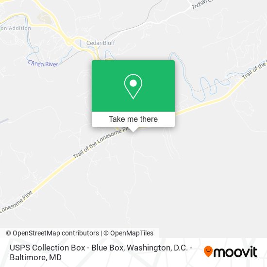 USPS Collection Box - Blue Box map