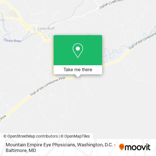Mapa de Mountain Empire Eye Physicians