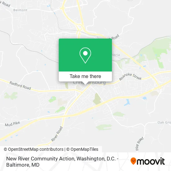 New River Community Action map