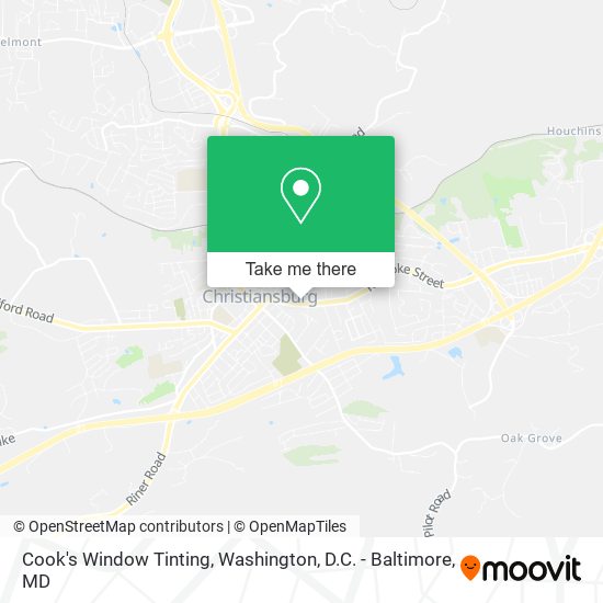 Cook's Window Tinting map