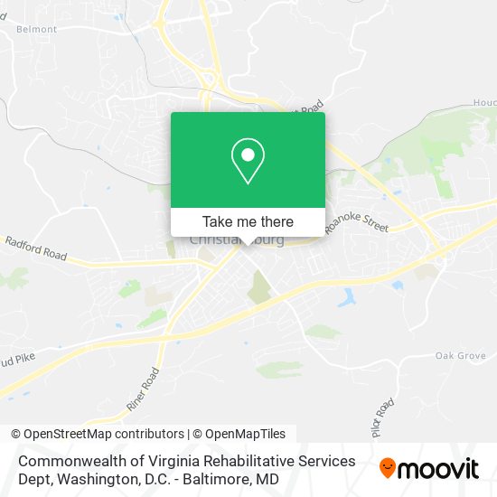Commonwealth of Virginia Rehabilitative Services Dept map