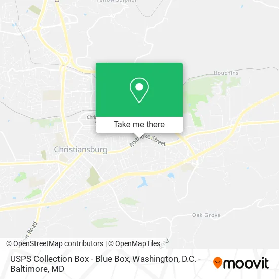 Mapa de USPS Collection Box - Blue Box