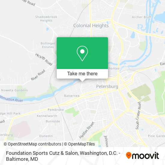 Mapa de Foundation Sports Cutz & Salon