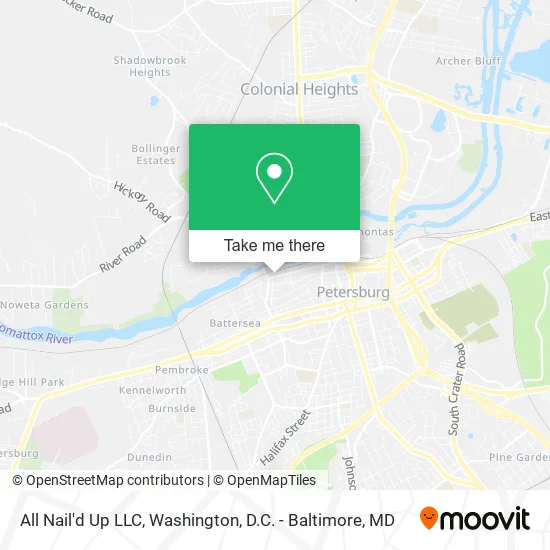 All Nail'd Up LLC map