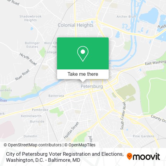 City of Petersburg Voter Registration and Elections map