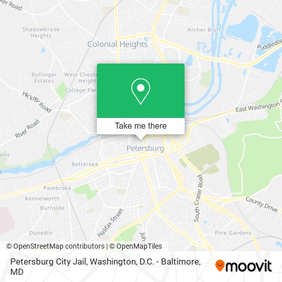 Petersburg City Jail map