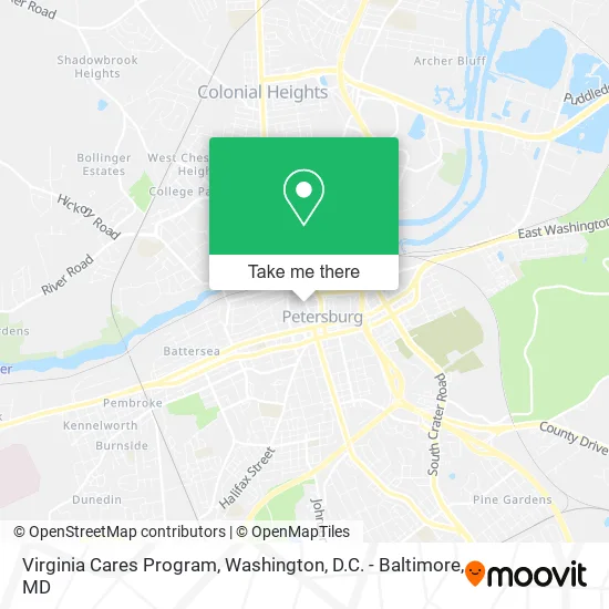 Virginia Cares Program map