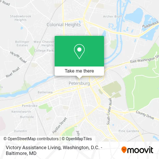 Victory Assistance Living map