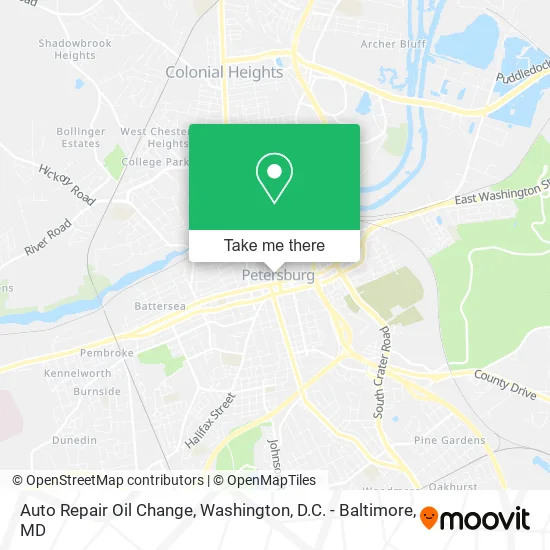Auto Repair Oil Change map