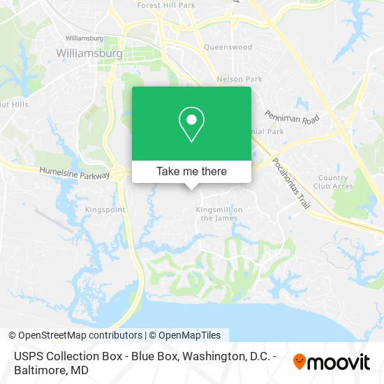 USPS Collection Box - Blue Box map