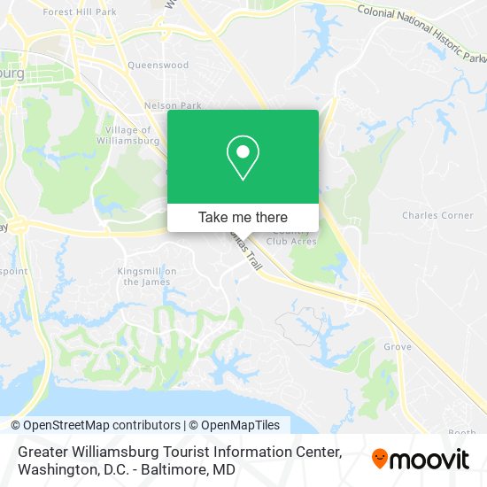 Mapa de Greater Williamsburg Tourist Information Center