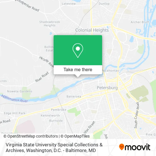 Mapa de Virginia State University Special Collections & Archives