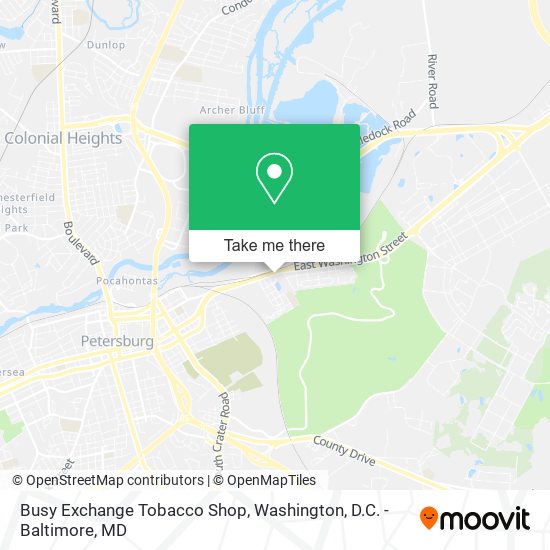 Busy Exchange Tobacco Shop map