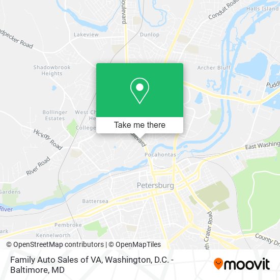 Family Auto Sales of VA map