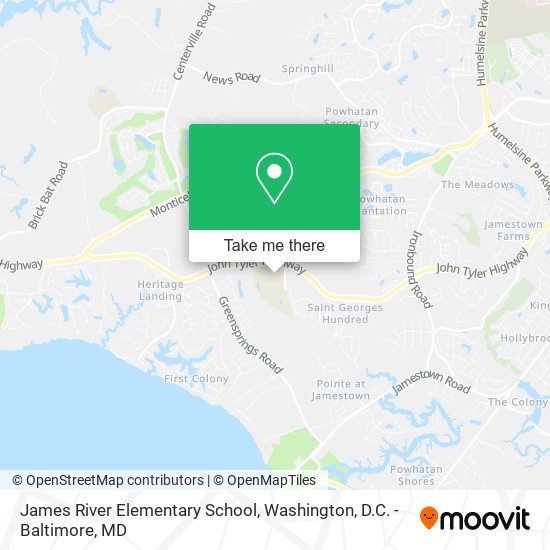 Mapa de James River Elementary School
