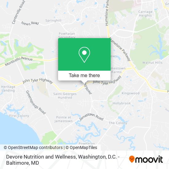 Devore Nutrition and Wellness map