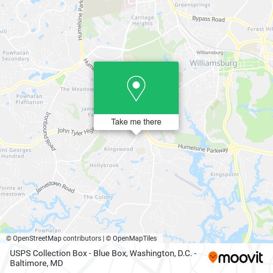 USPS Collection Box - Blue Box map