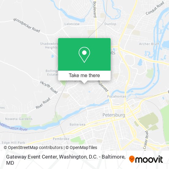 Mapa de Gateway Event Center