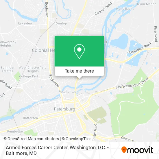Mapa de Armed Forces Career Center