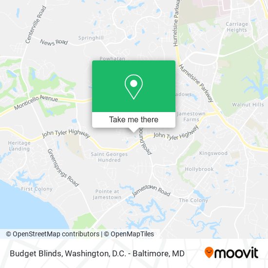 Budget Blinds map