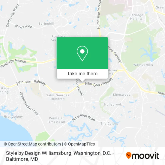 Style by Design Williamsburg map