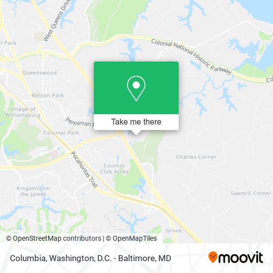 Mapa de Columbia